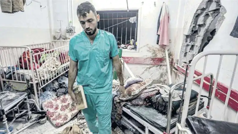 ATTACCO ISRAELIANO  ALL OSPEDALE NASSER DI KHAN YUNIS