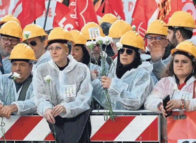 corteo cgil e uil contro le morti sul lavoro