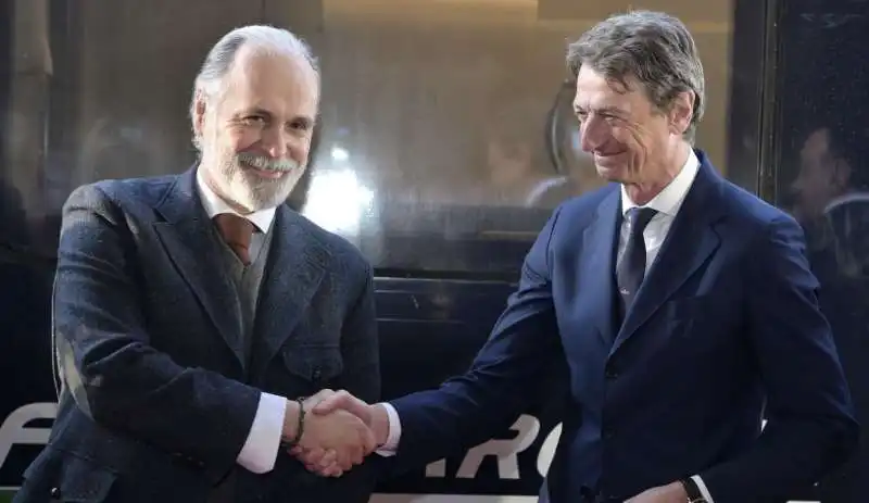 giampaolo rossi e luigi corradi inaugurano il treno frecciarossa speciale per  sanremo   