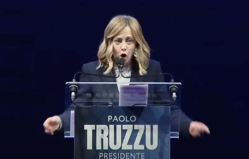 giorgia meloni   comizio per paolo truzzu   sardegna   6