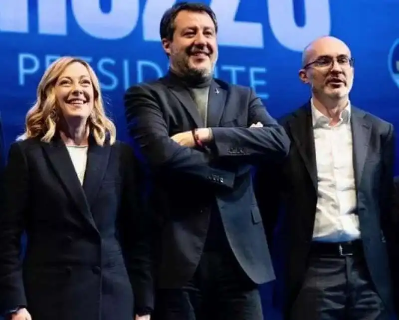 giorgia meloni matteo salvini paolo truzzu