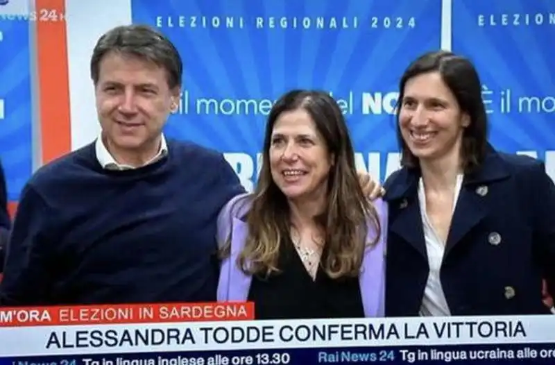 giuseppe conte   alessandra todde elly schlein  2