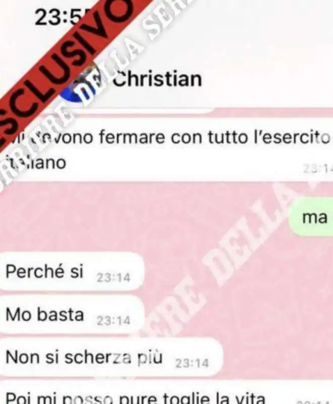 i messaggi inviati da christian sodano   1