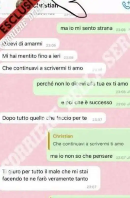 i messaggi inviati da christian sodano   2