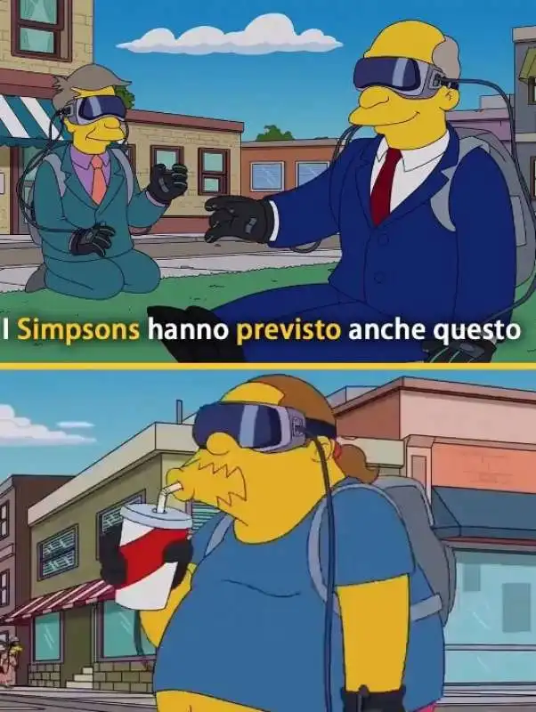 i simpson avevano previsto il mondo con i visori