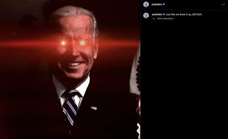 JOE BIDEN CON I RAGGI LASER