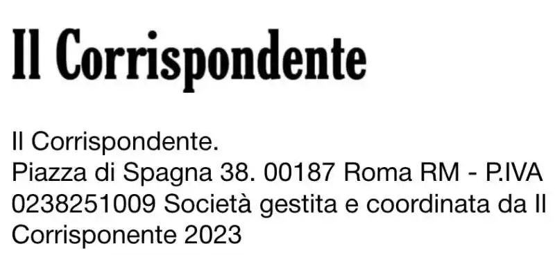 la gerenza de il corrispondente