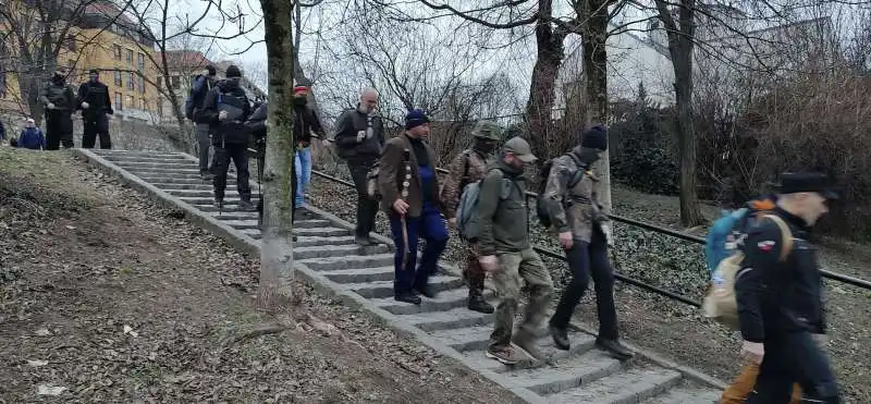 manifestanti al giorno dell'onore a budapest 3