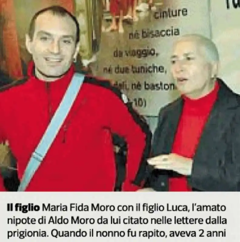 MARIA FIDA MORO E IL FIGLIO LUCA