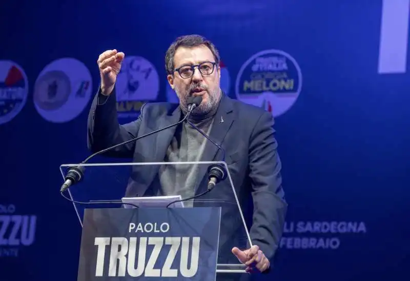 MATTEO SALVINI A CAGLIARI PER PAOLO TRUZZU    