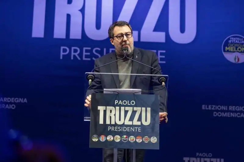 MATTEO SALVINI A CAGLIARI PER PAOLO TRUZZU 