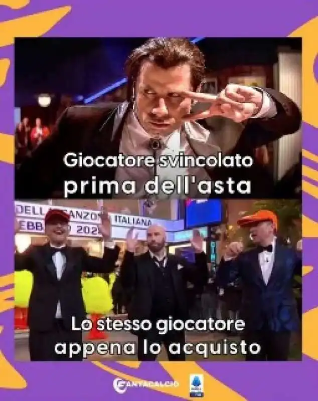 meme john travolta amadeus e ballo del qua qua a sanremo 3