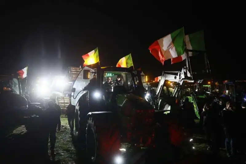 protesta dei trattori a roma  