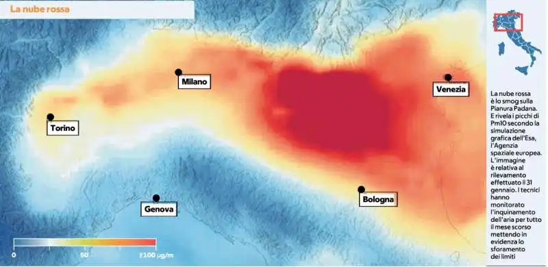 SMOG SULLA PIANURA PADANA E A MILANO 