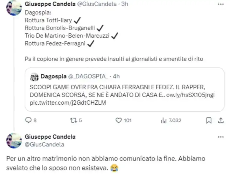 tweet sulla separazione tra fedez e chiara ferragni   7