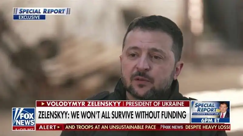 volodymyr zelensky - intervista a fox news 