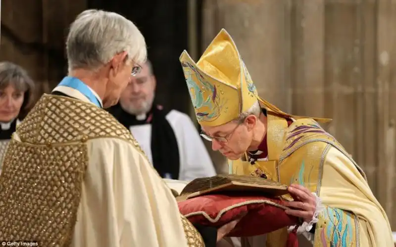 CERIMONIA DI INSEDIAMENTO DEL NUOVO ARCIVESCOVO DI CANTERBURY JUSTIN WELBY 