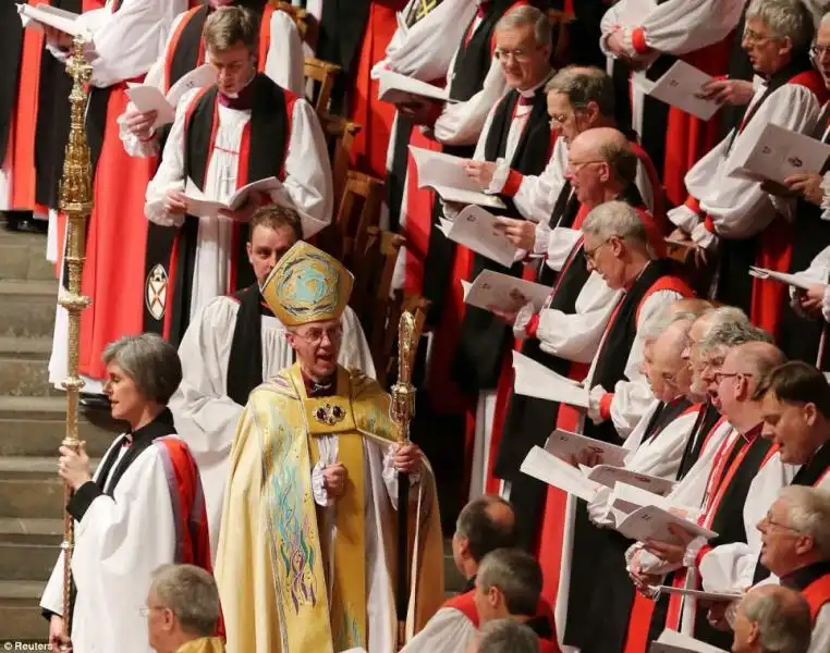 CERIMONIA DI INSEDIAMENTO DEL NUOVO ARCIVESCOVO DI CANTERBURY JUSTIN WELBY 