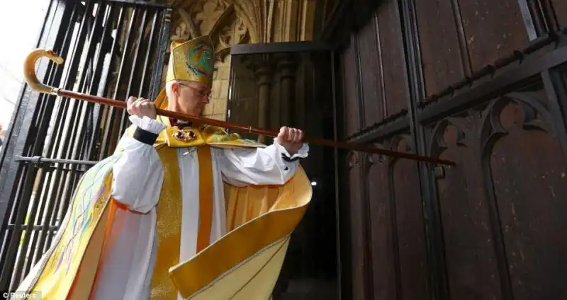 CERIMONIA DI INSEDIAMENTO DEL NUOVO ARCIVESCOVO DI CANTERBURY JUSTIN WELBY 