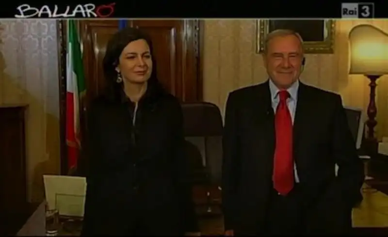 GRASSO E BOLDRINI IN DIRETTA A BALLARO