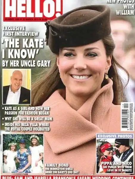 IL MAGAZINE HELLO CON LA MEGA INTERVISTA A PAGAMENTO DELLO ZIO DI KATE MIDDLETON GARY GOLDSMITH 