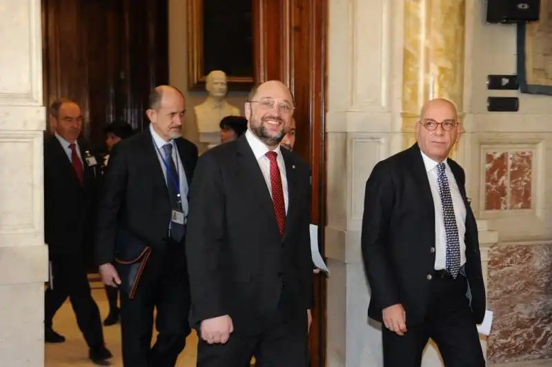 Martin Schulz e Antonio Leone 