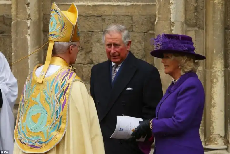 IL PRINCIPE CARLO E CAMILLA PARKER BOWLES ALLA CERIMONIA DI INSEDIAMENTO DEL NUOVO ARCIVESCOVO DI CANTERBURY JUSTIN WELBY 