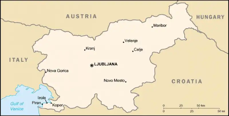 Slovenia map CIA 