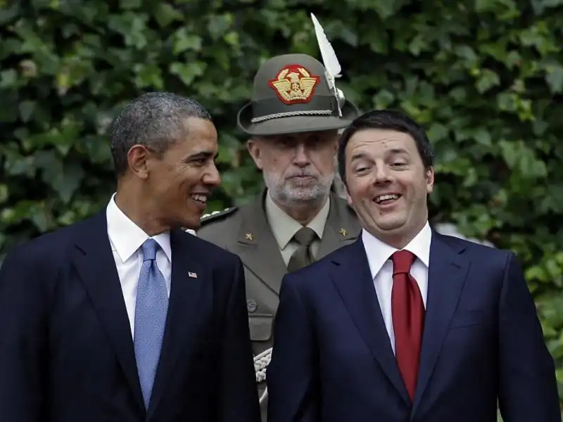 MATTEO RENZI E BARACK OBAMA FOTO LAPRESSE 