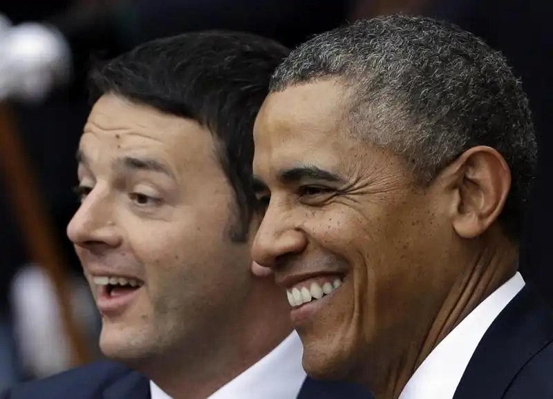 MATTEO RENZI E BARACK OBAMA FOTO LAPRESSE 