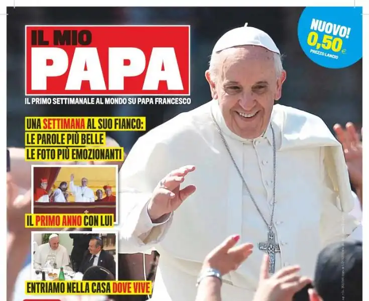 copertina IL MIO PAPA rivista mondadori su bergoglio 