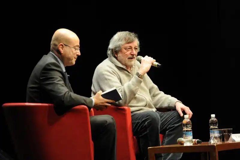 Aldo Cazzullo e Francesco Guccini 