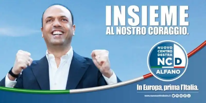 Angelino Alfano CARTELLONE ELETTORALE NCD 