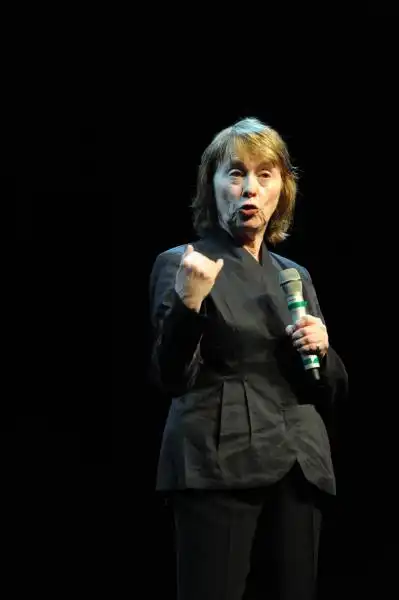 Camille Paglia durante il suo intervento alla sala Petrassi 