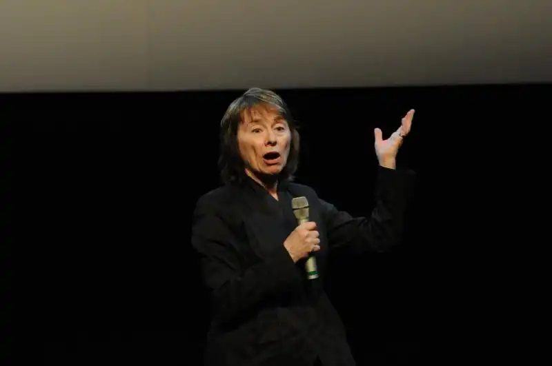 Camille Paglia durante il suo intervento alla sala Petrassi 