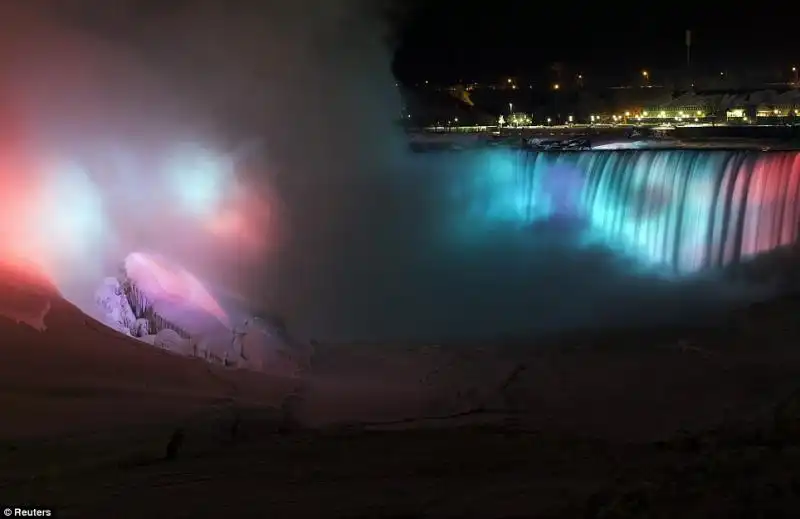 Le cascate del Niagara ieri 