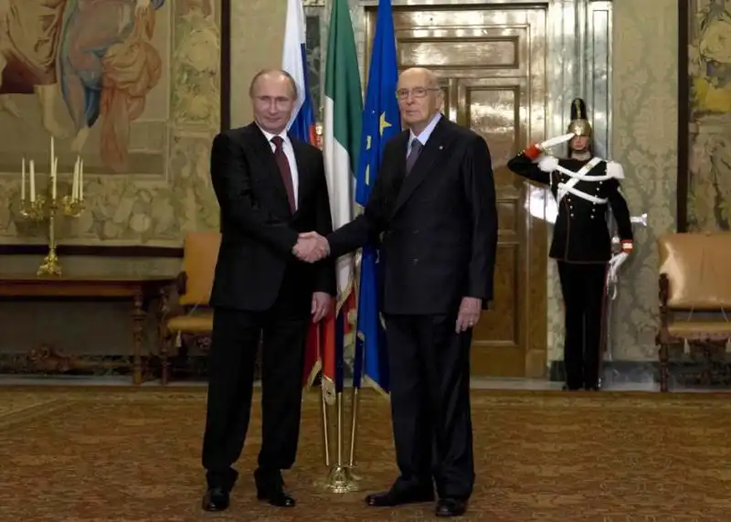 giorgio napolitano e vladimir putin 