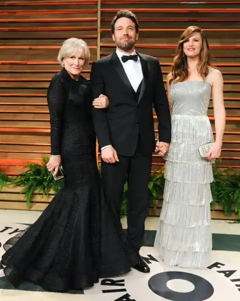 Glenn Close con Ben Affleck e Jennifer Garner 