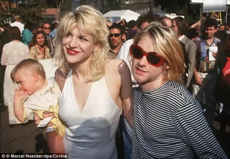 Kurt con Courtney Love e la figlia Frances Bean 