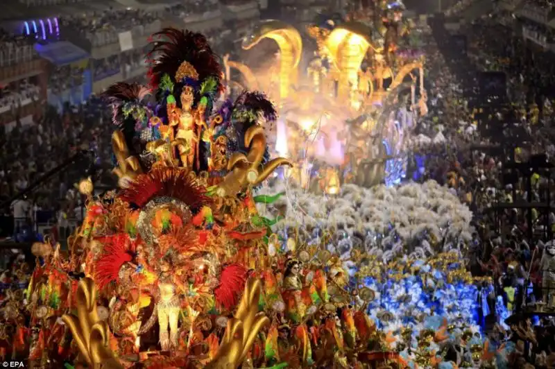 La megacelebrazione del carnevale di Rio 