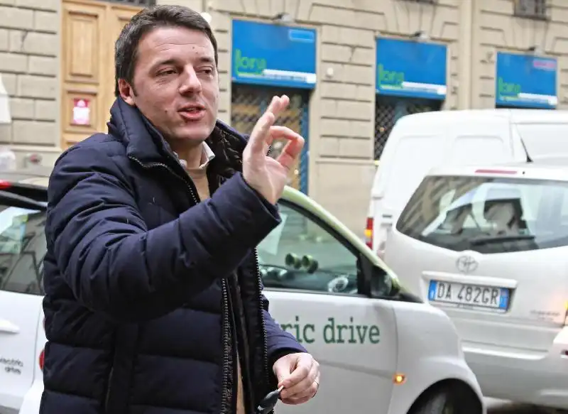 RENZI E DELLA VALLE A FIRENZE FOTO ANSA 