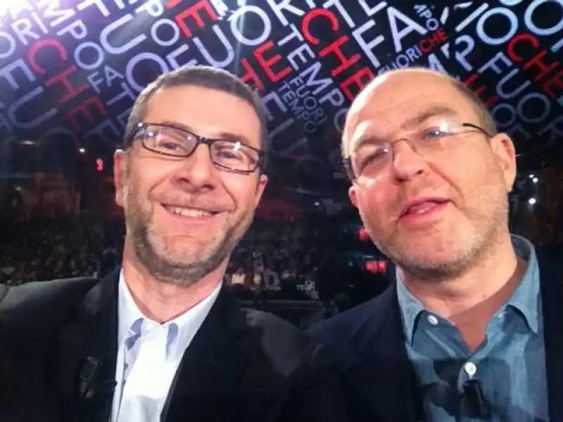 SELFIE DI FABIO FAZIO E MASSIMO GRAMELLINI 