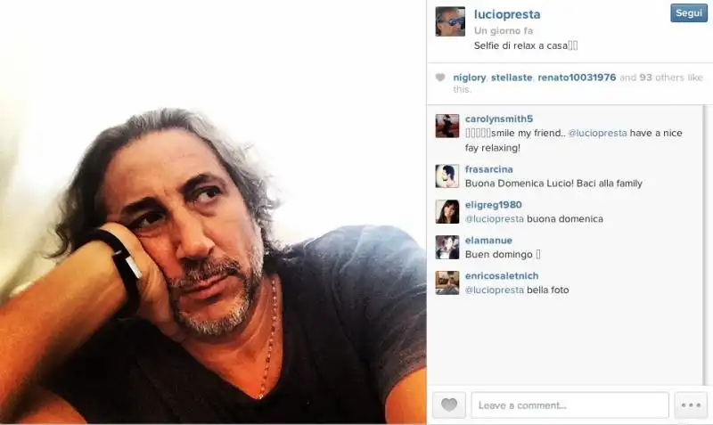 SELFIE DI LUCIO PRESTA 