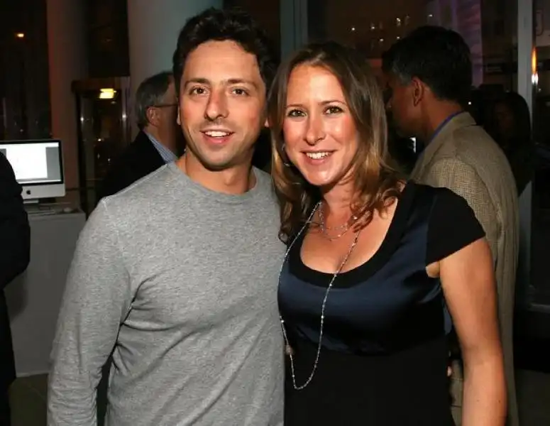 Sergey Brin con la moglie Anne Wojcicki 