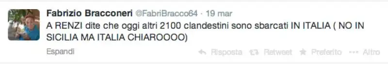 I TWEET DI FABRIZIO BRACCONERI 