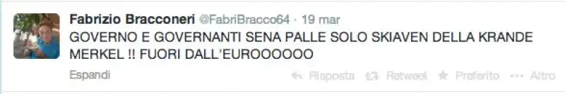 I TWEET DI FABRIZIO BRACCONERI 