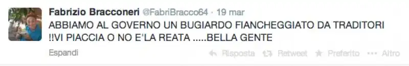 I TWEET DI FABRIZIO BRACCONERI 