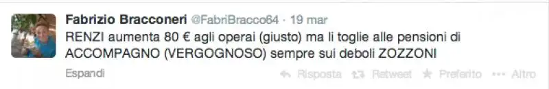 I TWEET DI FABRIZIO BRACCONERI 