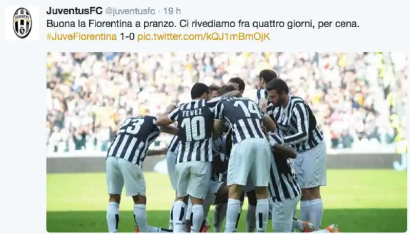 TWEET JUVENTUS 