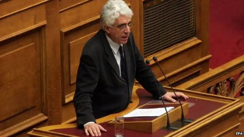 il ministro greco della giustizia Paraskevopoulos